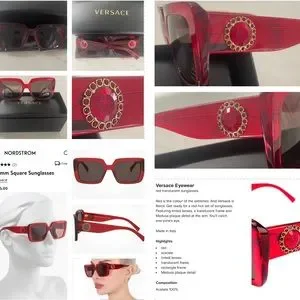 Versace | Accessories | Versace Ruby Red Sunglasses With  display picture 2